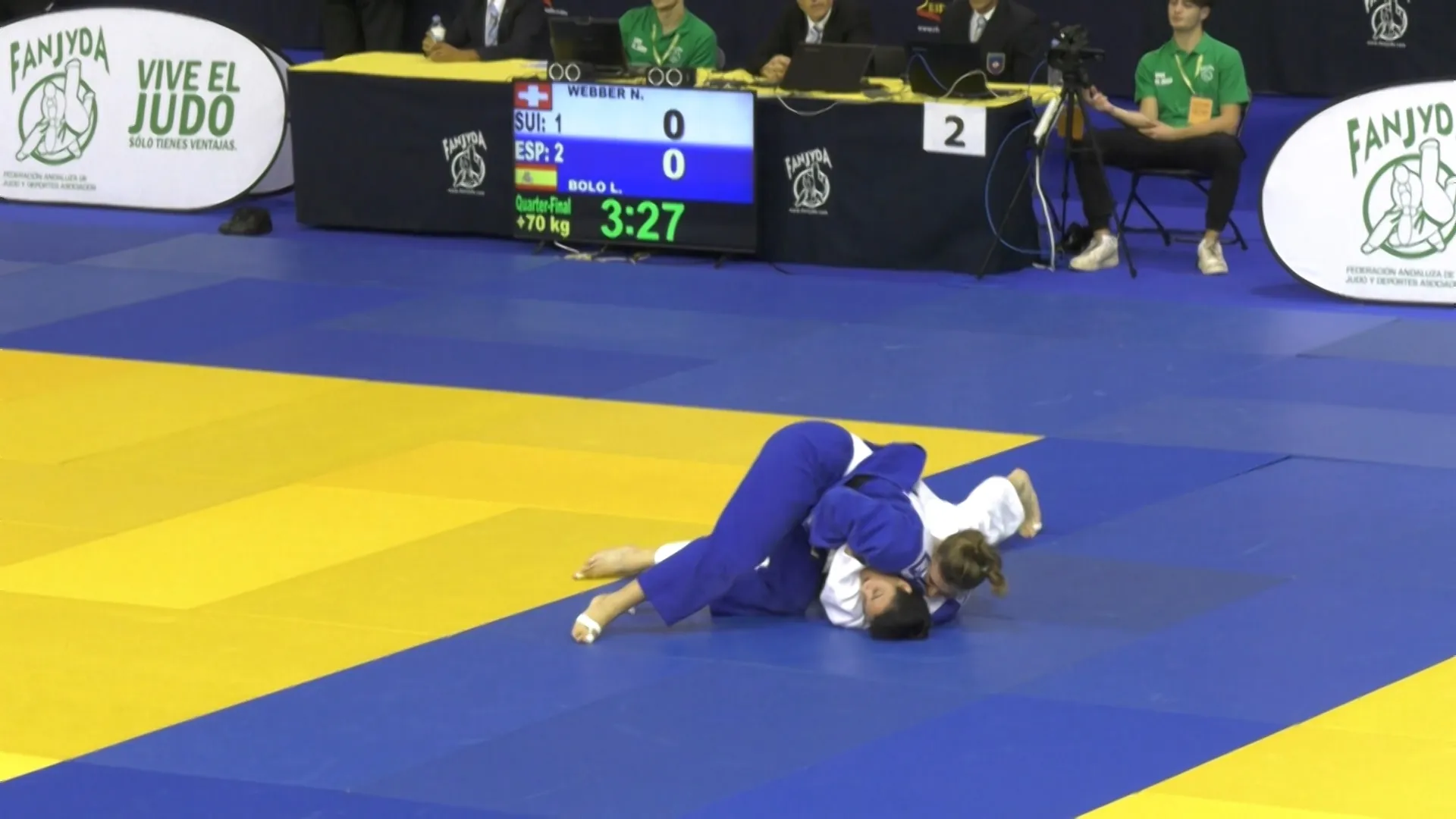 Competición deportiva de judo en el Complejo Ciudad de Cádiz. 
