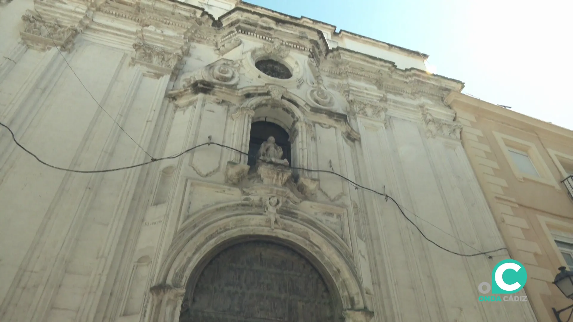Portada del templo de la calle Sagasta que de nuevo volverá al culto tras más de una decada