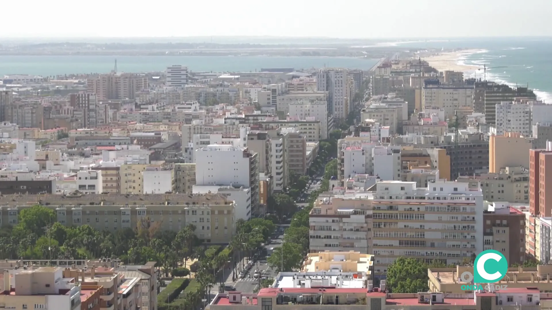 Imagen aérea de la capital gaditana