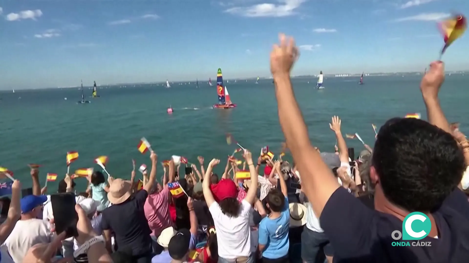 El representante español aclamado por el público en una de la pruebas