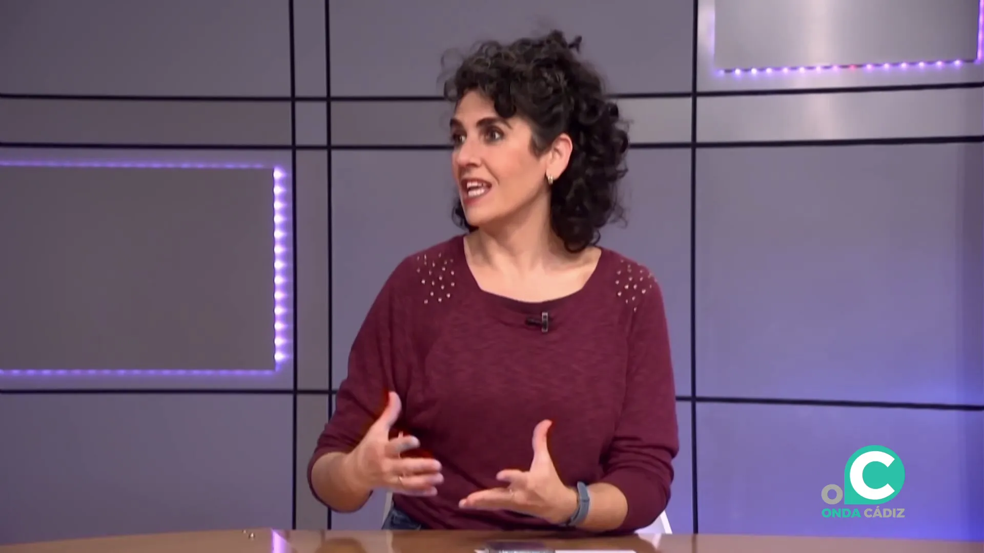 Mejías durante una entrevista en Onda Cádiz Televisión