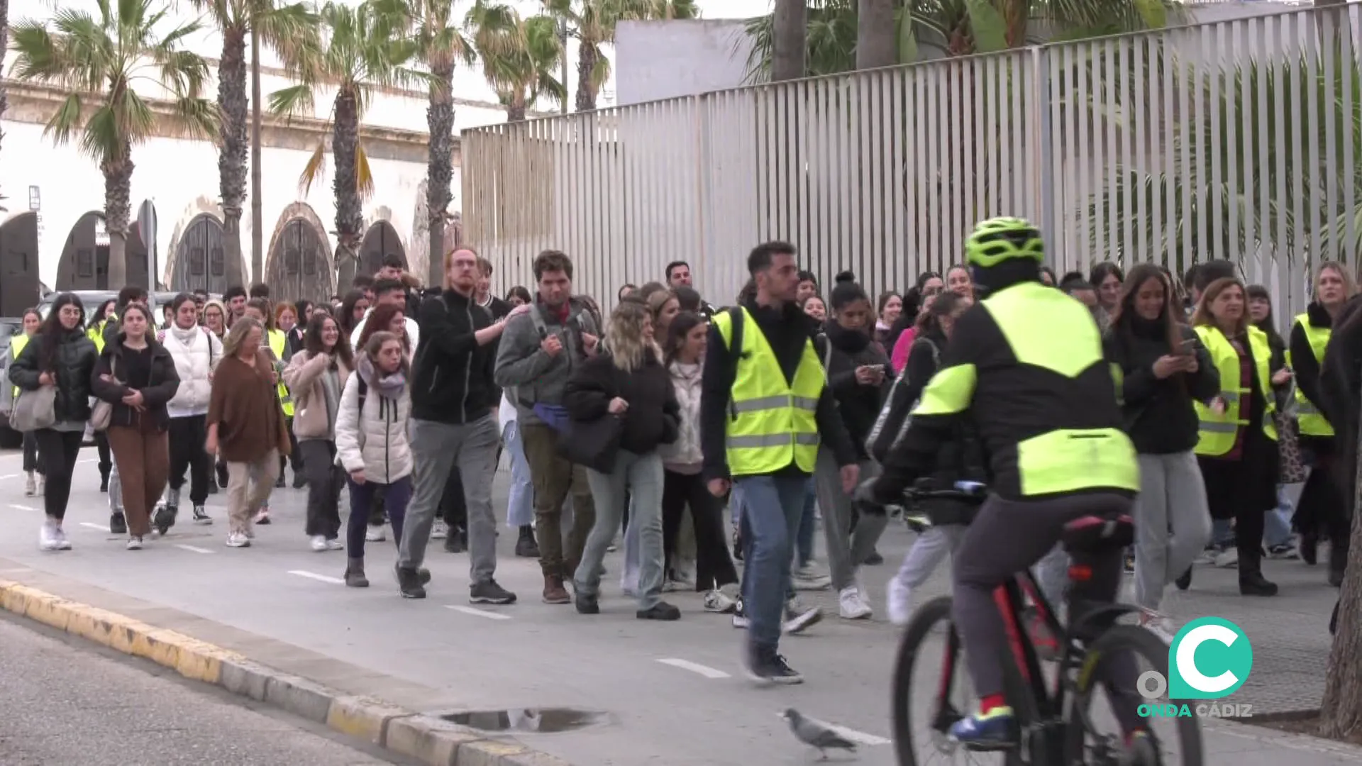 Simulacro de evacuación en un instituto de la capital gaditana ante un tsunami 