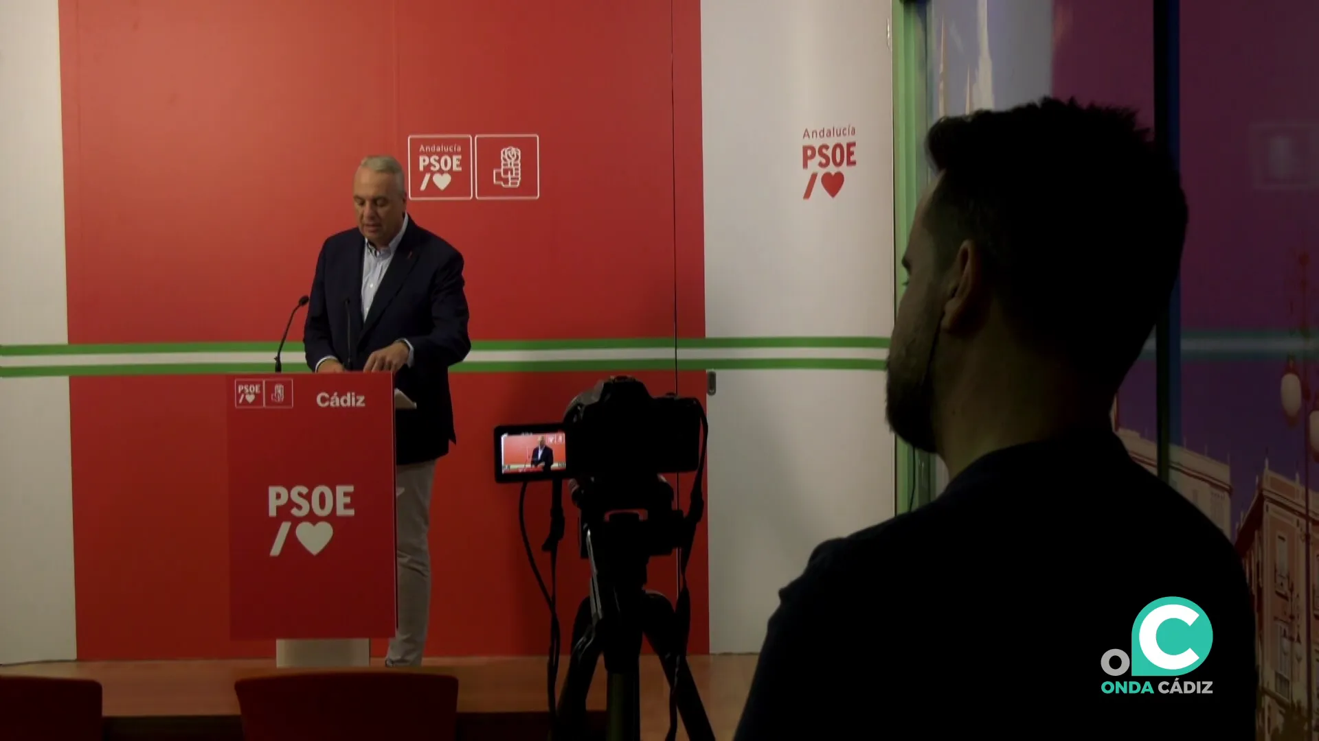 El dirigente socialista durante una rueda de prensa en una imagen de archivo