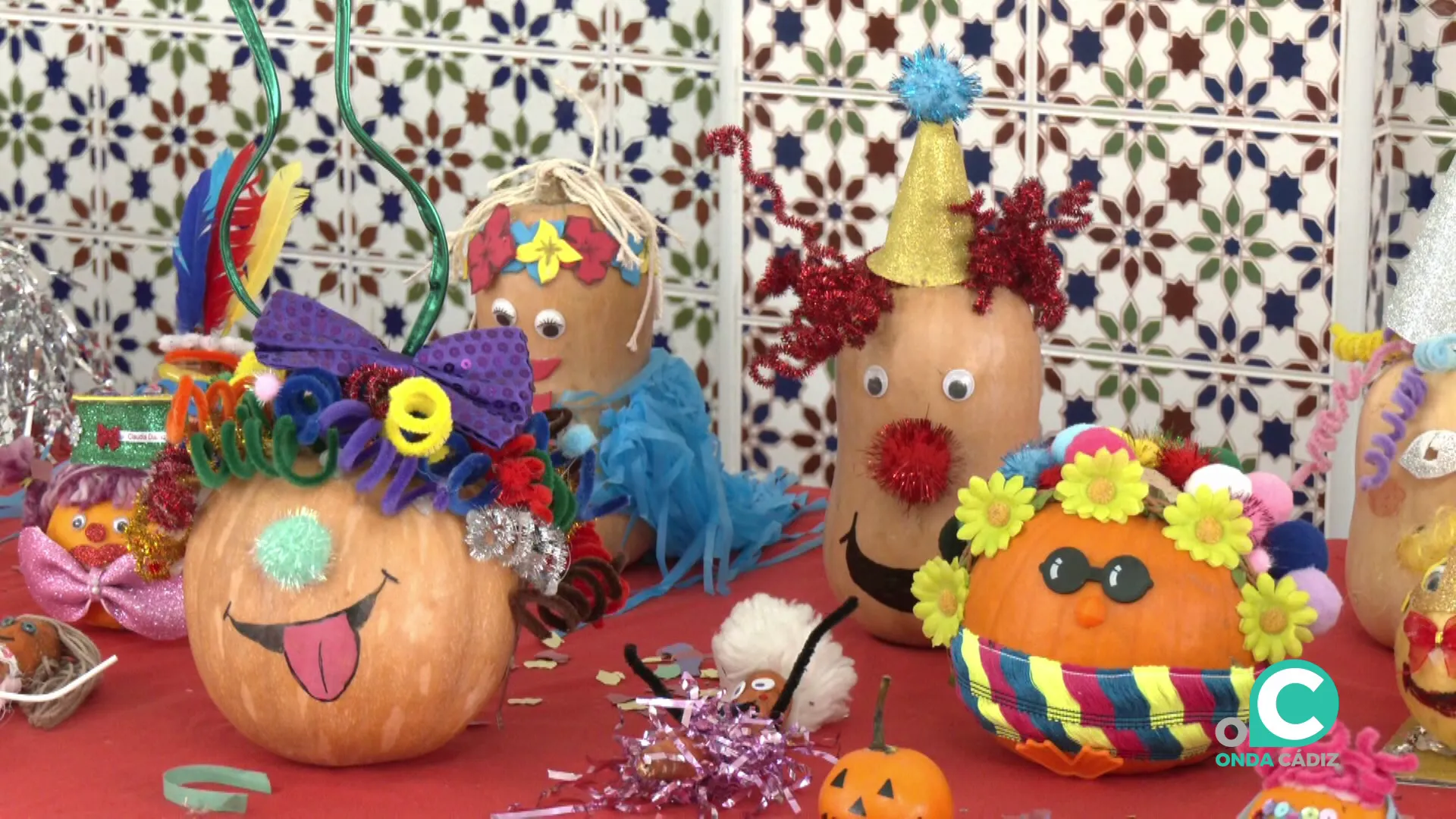 Algunas de las simpáticas creaciones de los escolares del centro