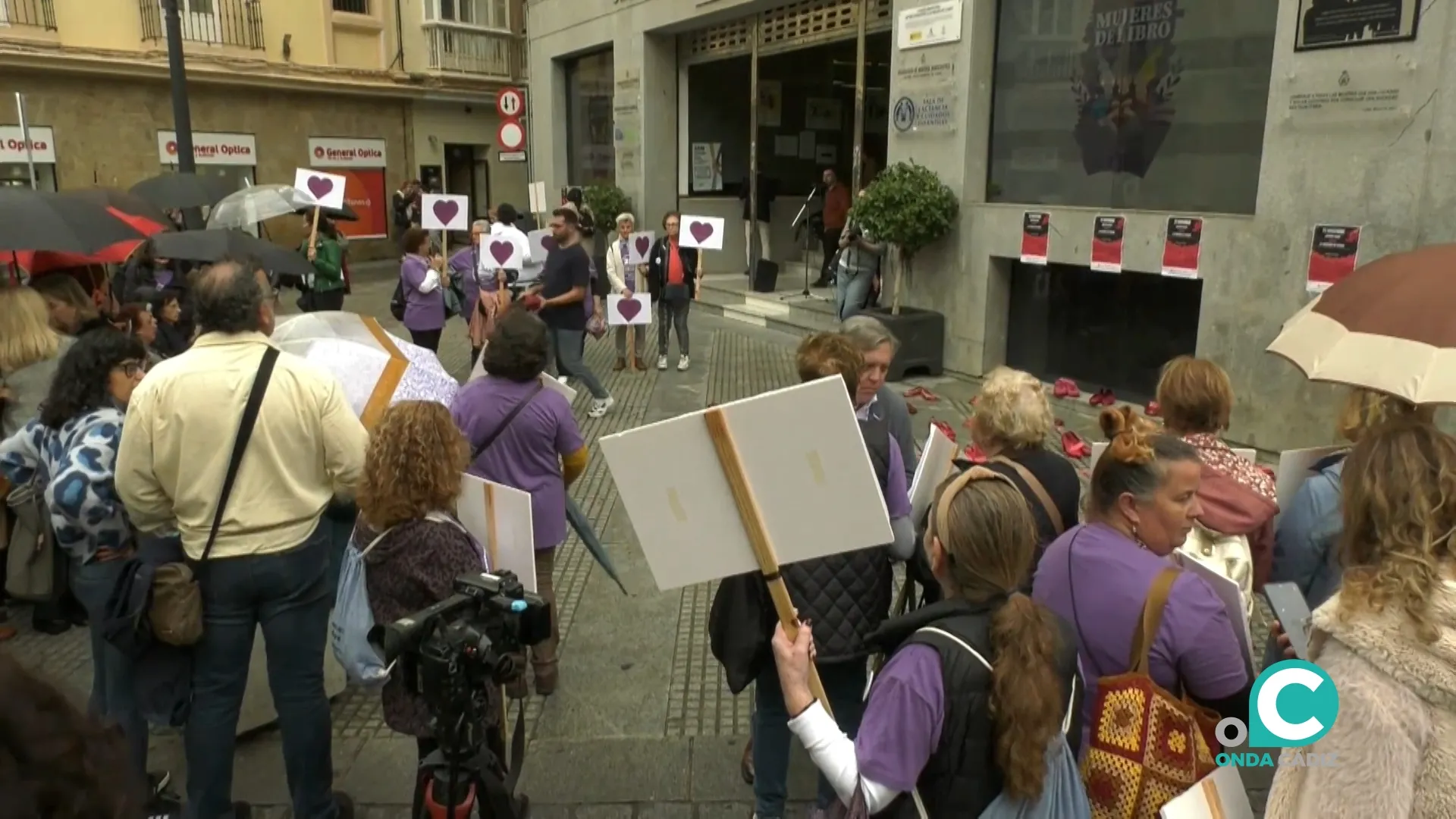 Concentración en la Plaza del Palillero en la jornada del 25N. 