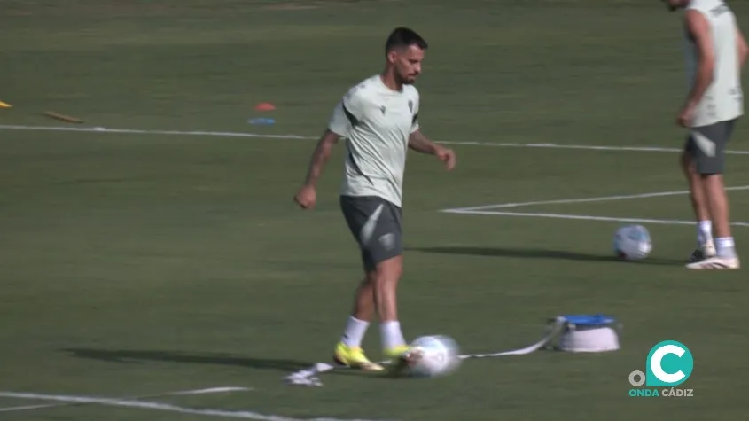 Suso en la primera sesión de pretemporada