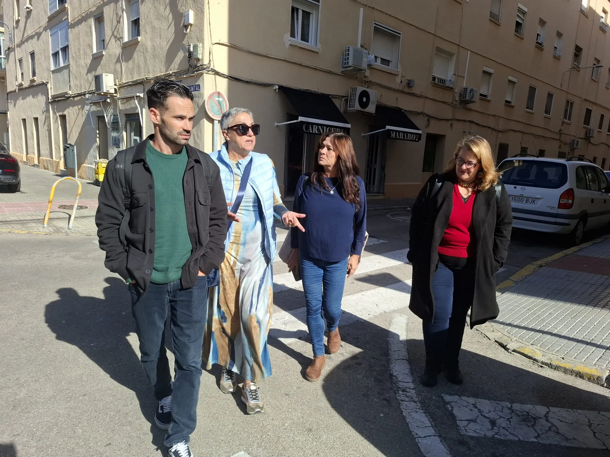 Los ediles de la formación durante su reciente visita 