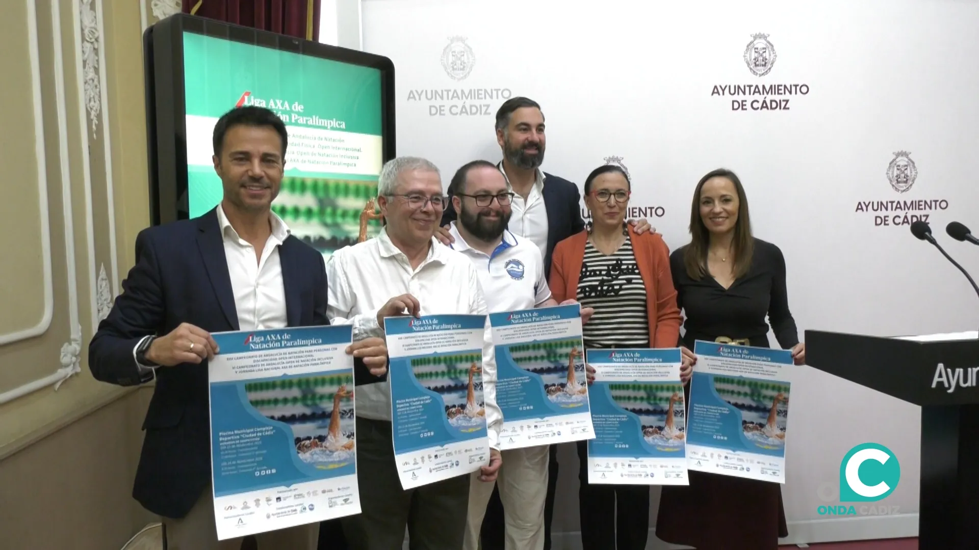 Presentación del Campeonato de Andalucía de Natación Adaptada en el Ayuntamiento de Cádiz. 