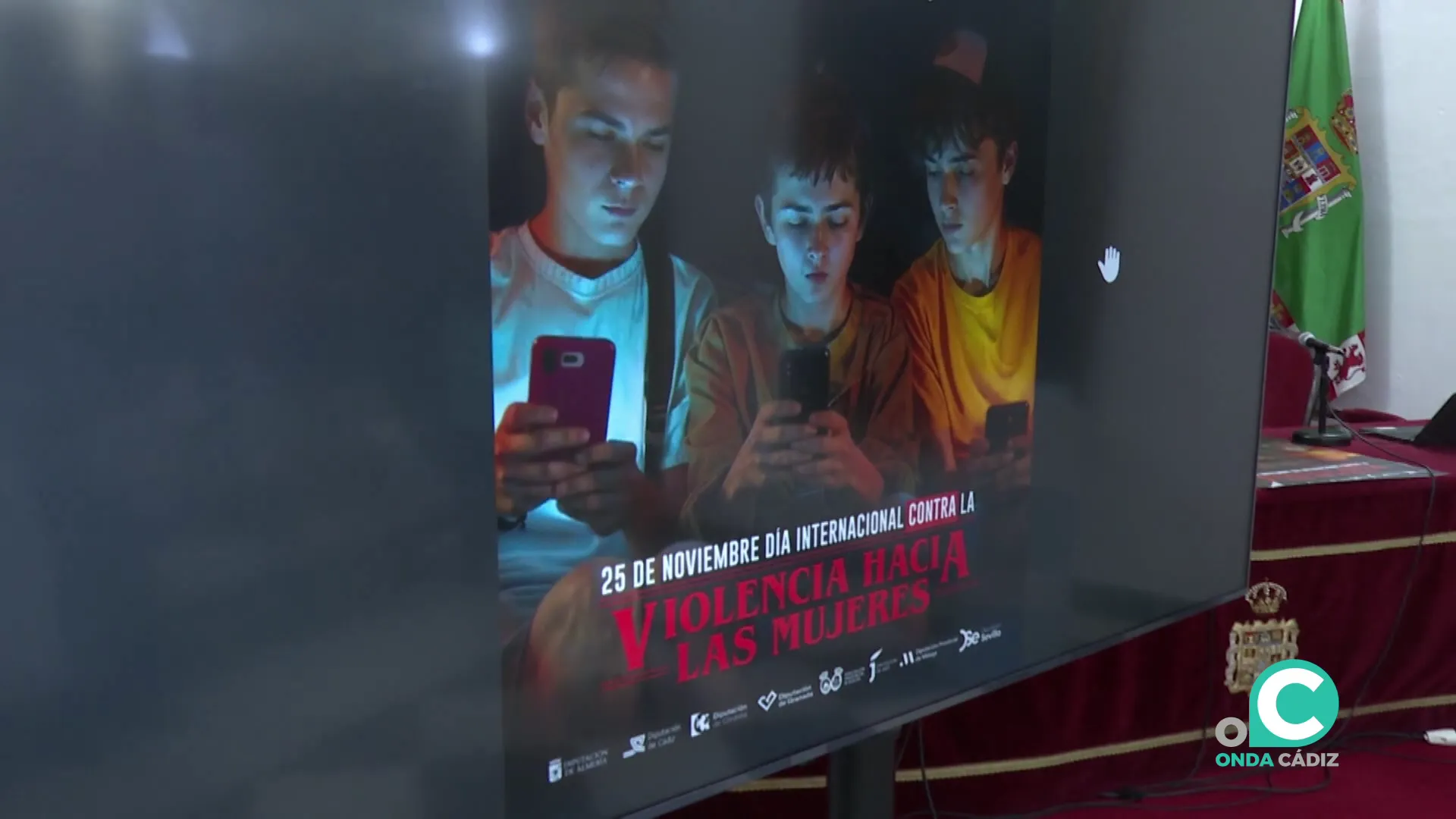 Detalle del cartel anunciador de la cita