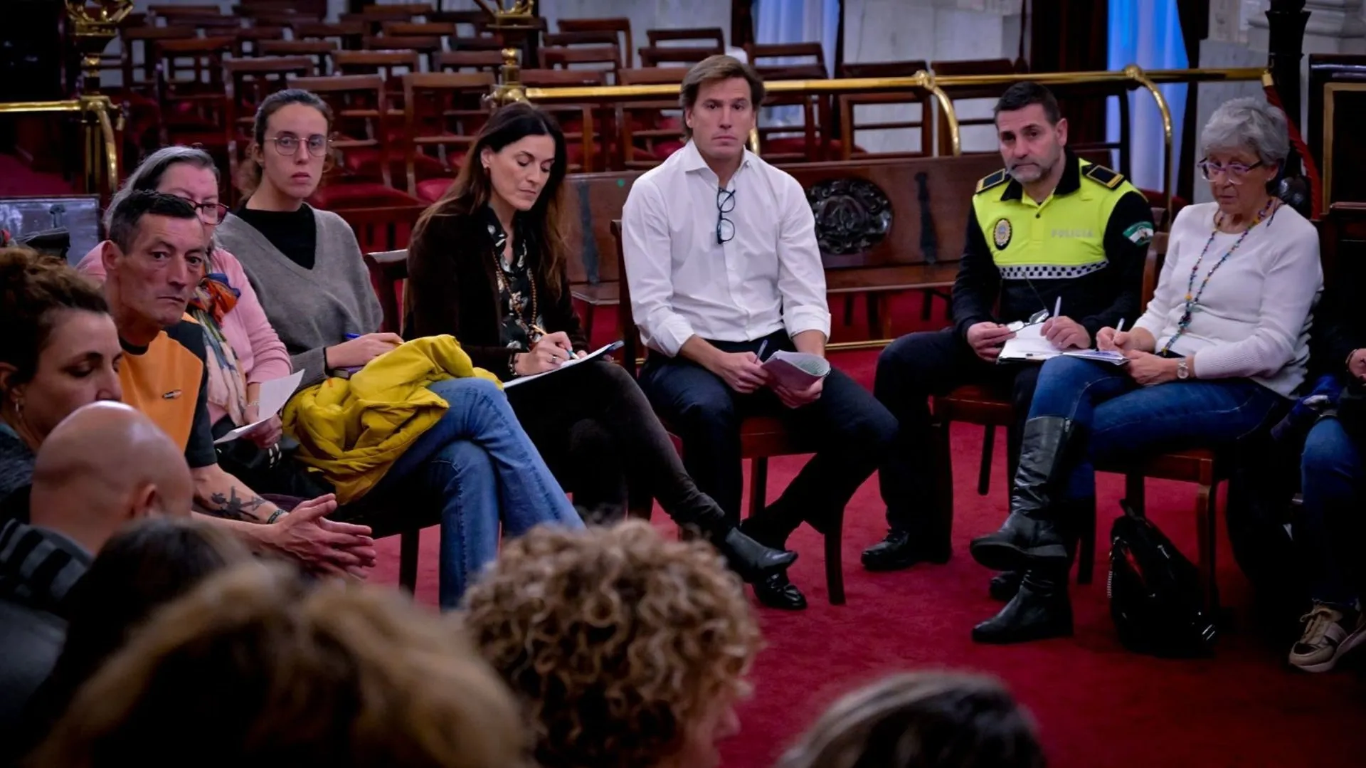 Un momento del encuentro celebrado en el Salón de Plenos 