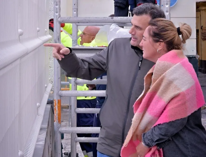 El alcalde inspecciona el estado de progresión de los trabajos