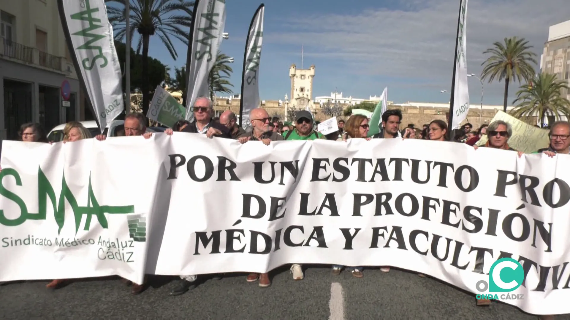La manifestación transcurrió por la capital gaditana en la jornada de este jueves 