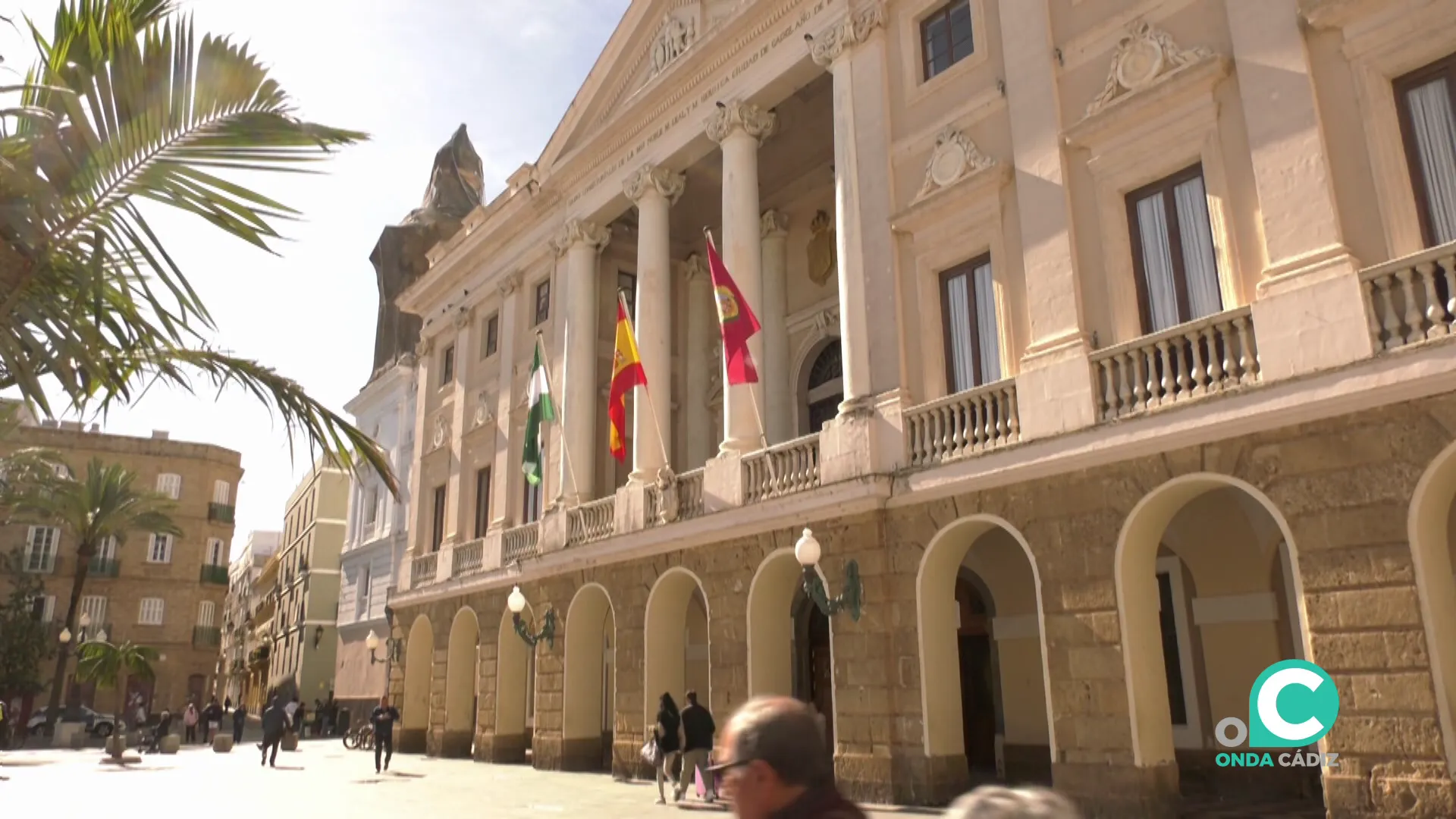 Fachada del Ayuntamiento de Cádiz