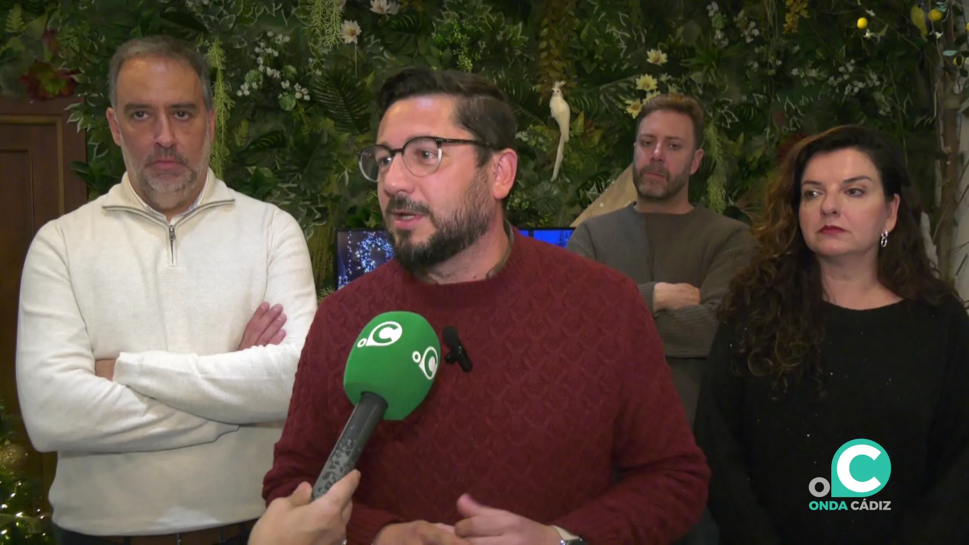 Rodríguez atiende a los medios durante el encuentro