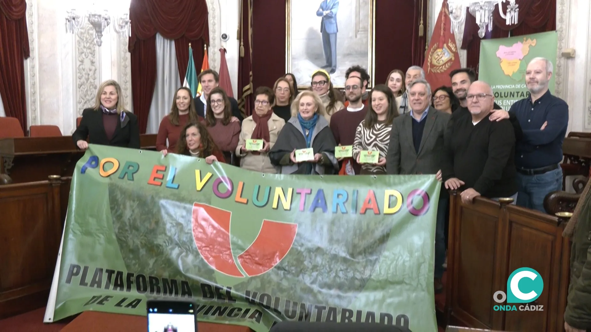 Foto de familia de las entidades reconocidos en la jornada del Día Internacional del Voluntariado 2025.