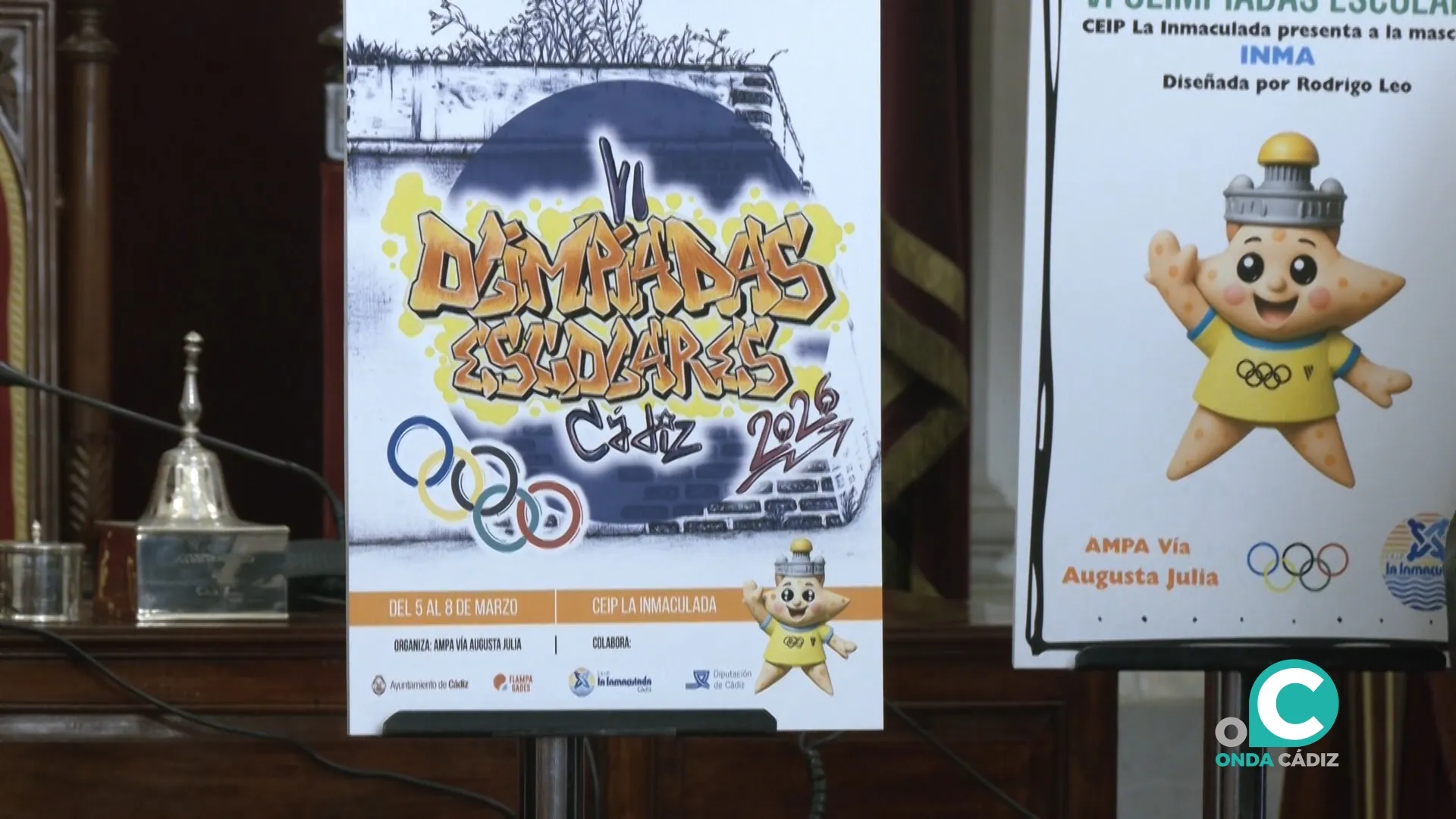 Cartel de las VI Olimpiadas Escolares que se celebrarán del 5 al 8 de marzo.