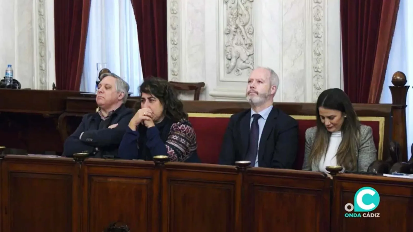 Concejales socialista durante la celebración de un Pleno municipal