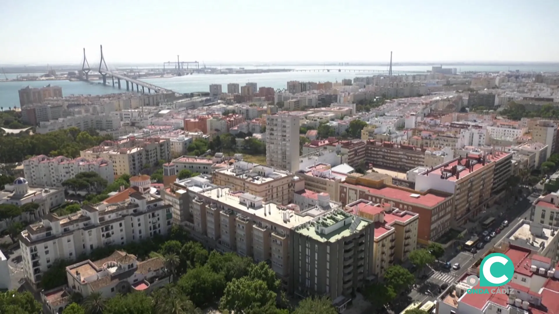 Vista aerea de la capital gaditana