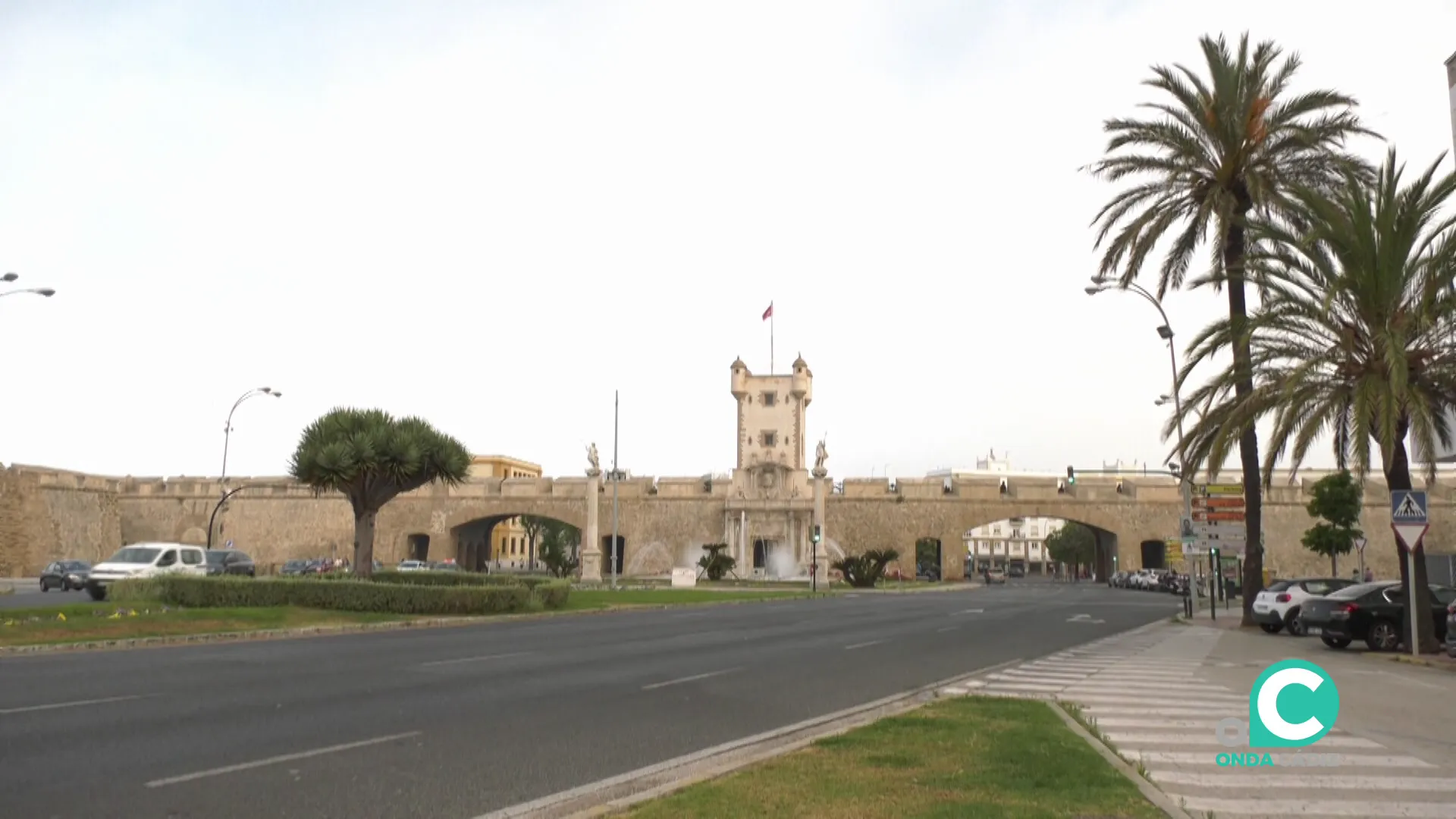 Vista del espacio arquitectónico en ciudad