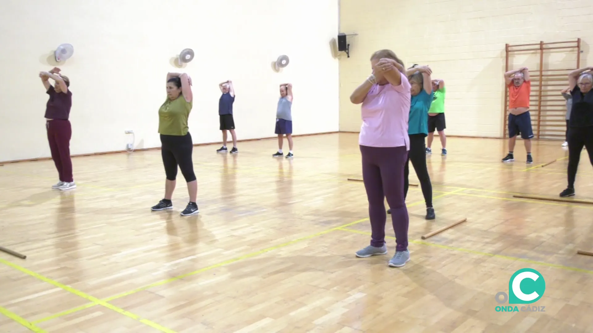 Sesión de ejercicios en el Pabellón Ciudad de Cádiz en una imagen de archivo