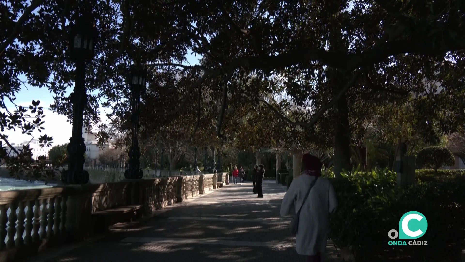 Zona de los jardines Clara Campoamor donde tuvo lugar el suceso