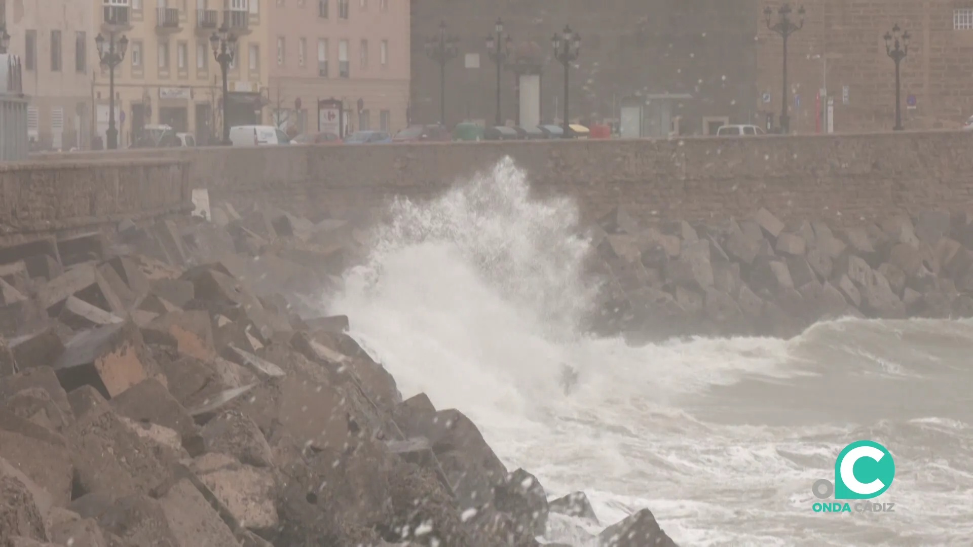Oleaje en el Campo del Sur este miércoles