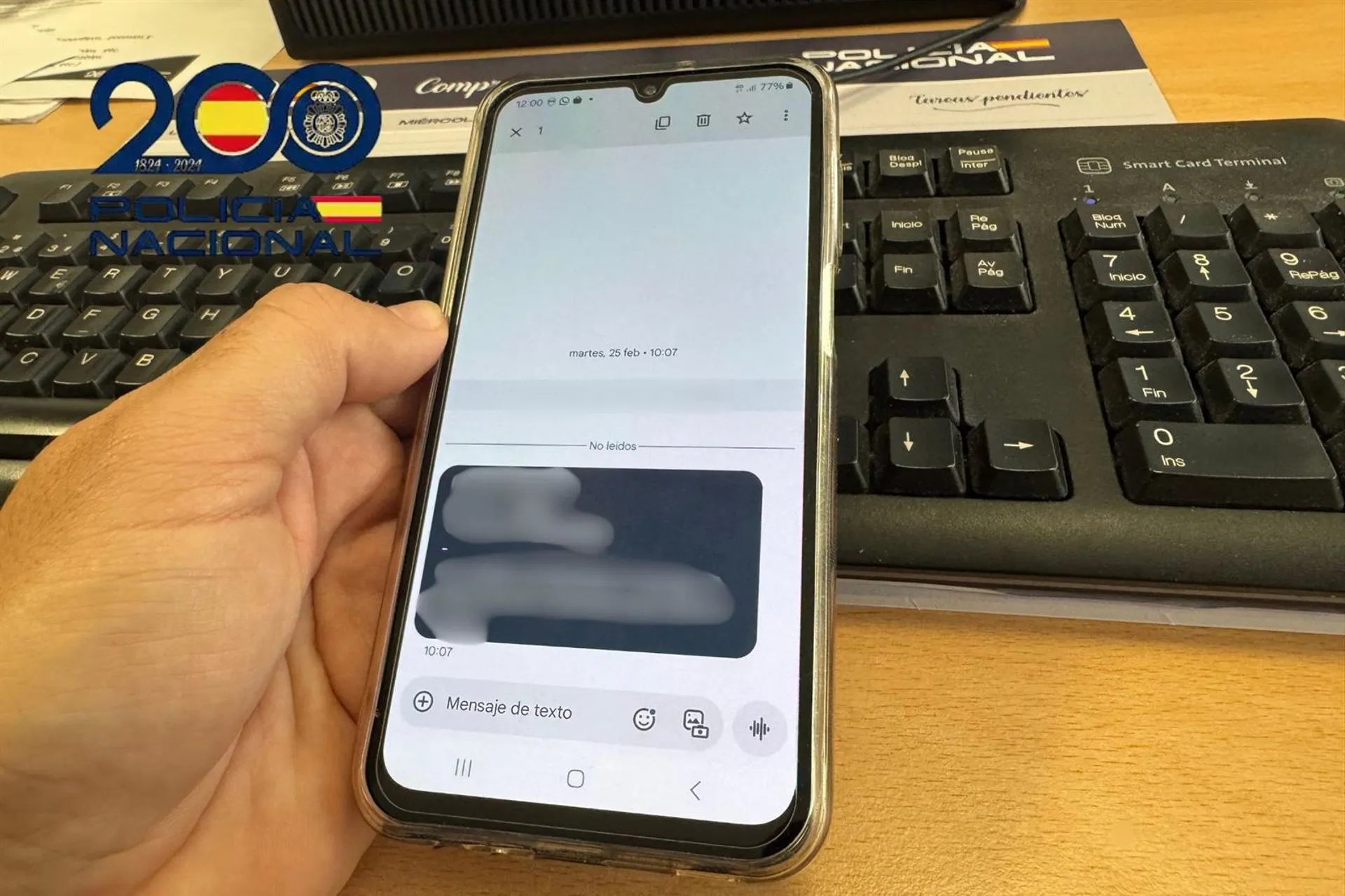 Imagen de bloqueo de cuenta bancaria.