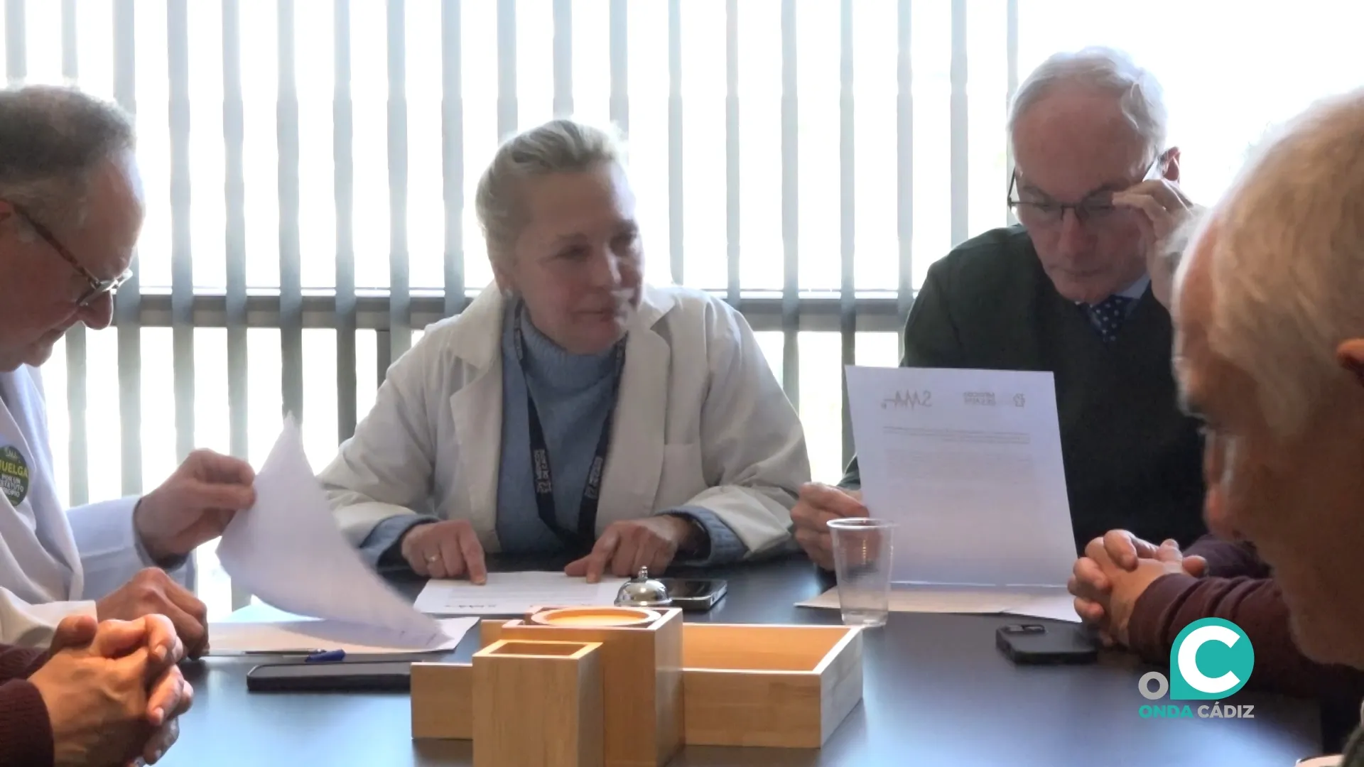 Encuentro entre representantes del Colegio Oficial de Médicos y del Sindicato Médico de Cádiz. 