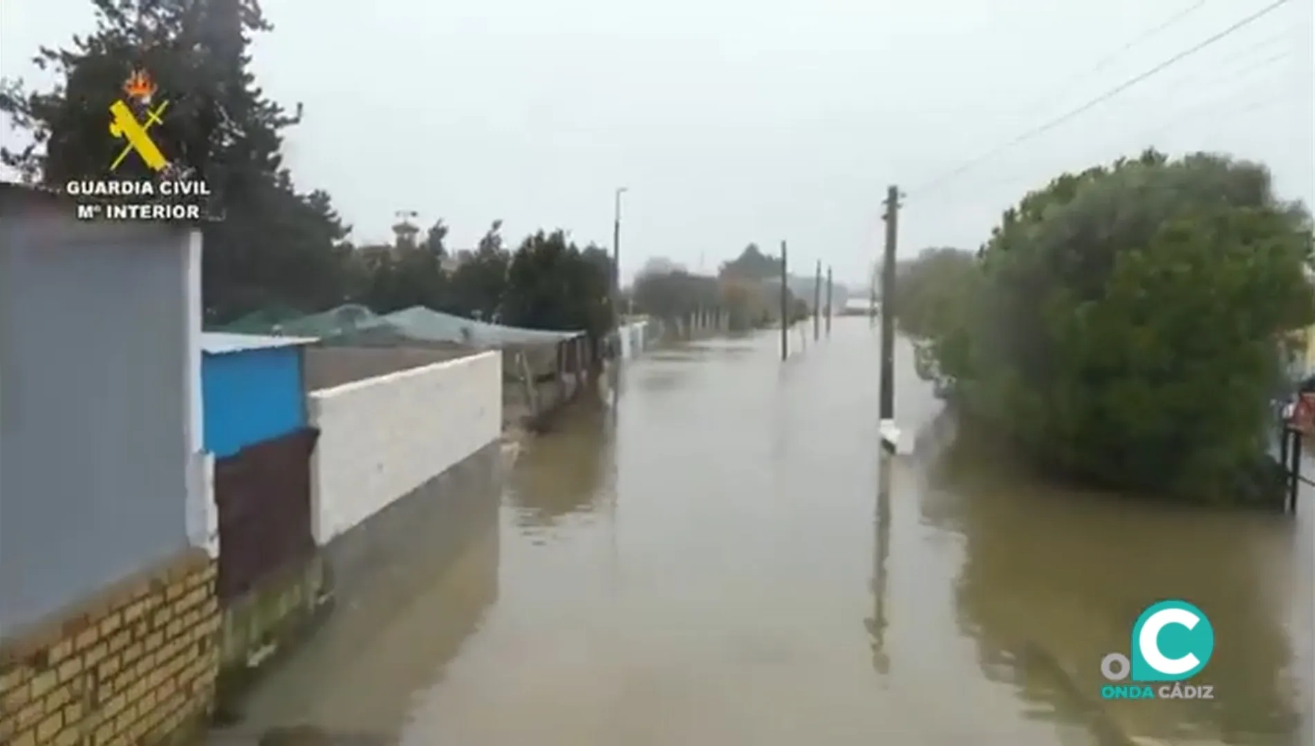 Una de las zonas afectadas por el paso del tren de borrascas en Andalucía. 