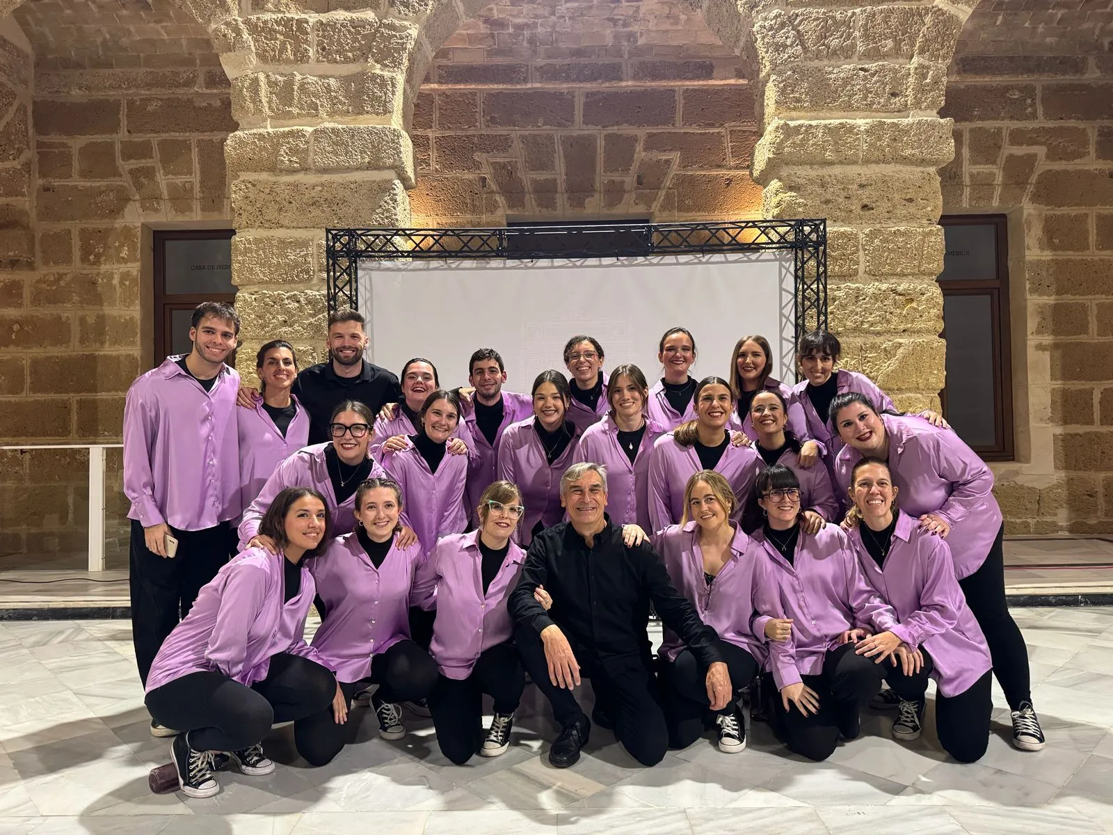 Los jovenes componentes de la coral que abriran el ciclo en el inicio del fin de semana