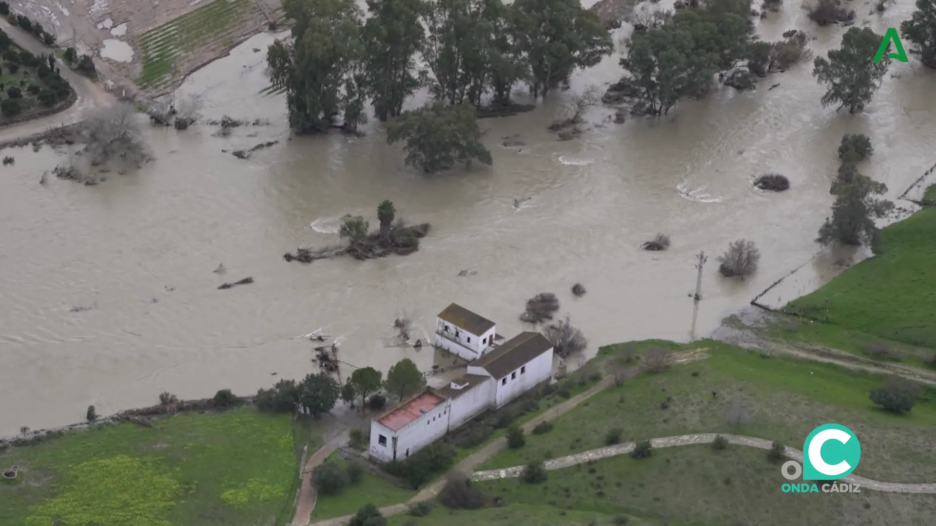 Vista aerea de una de las zonas afectadas