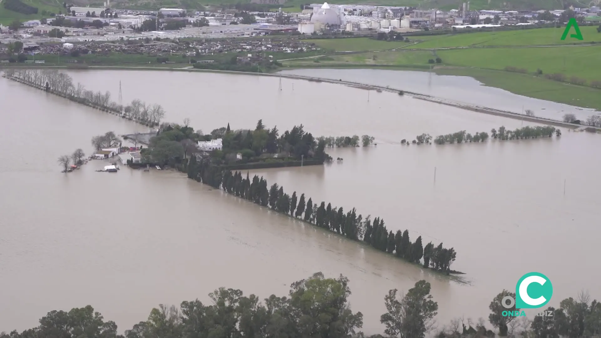 Una de las zonas inundadas por efectos de las abundantes lluvias de las útlimas semanas