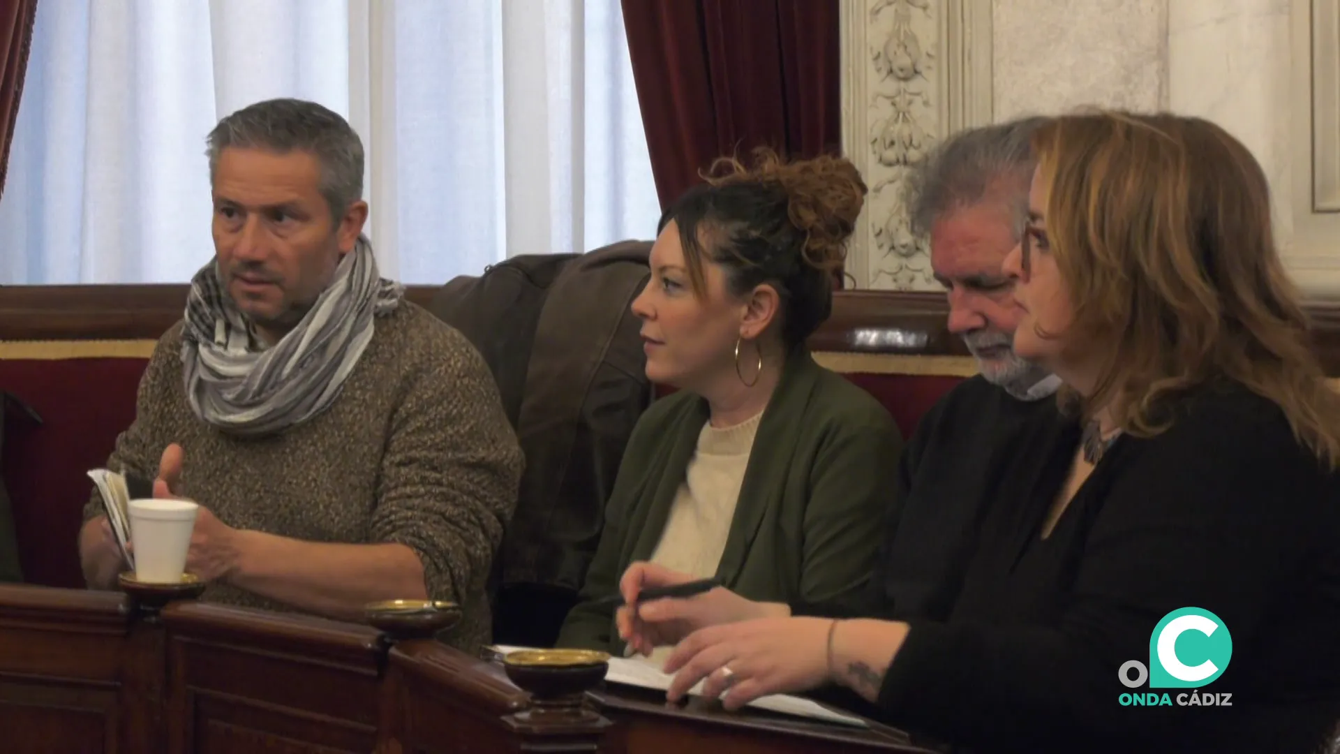 La concejala Elena Garrón durante el trasncurso de un Pleno municipal