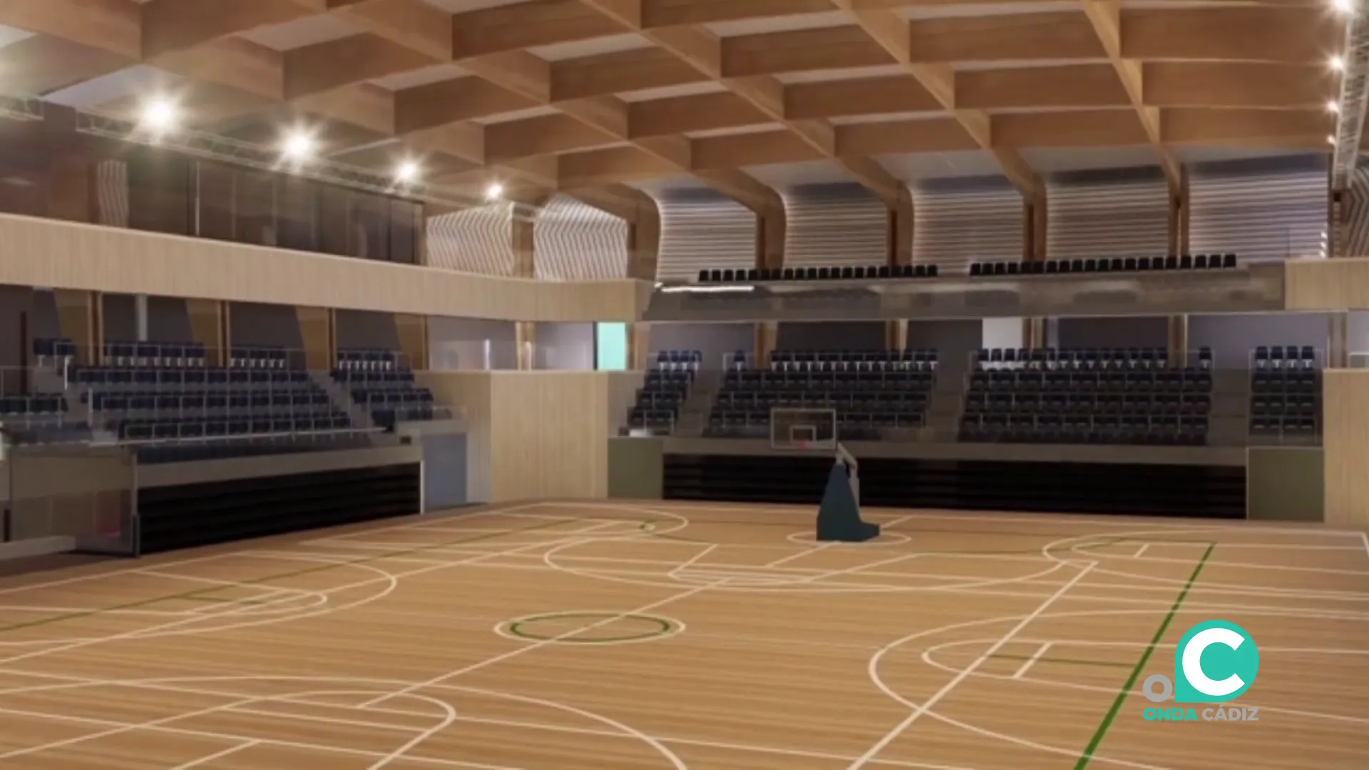 Imagen recreada del interior de la futura instalación deportiva