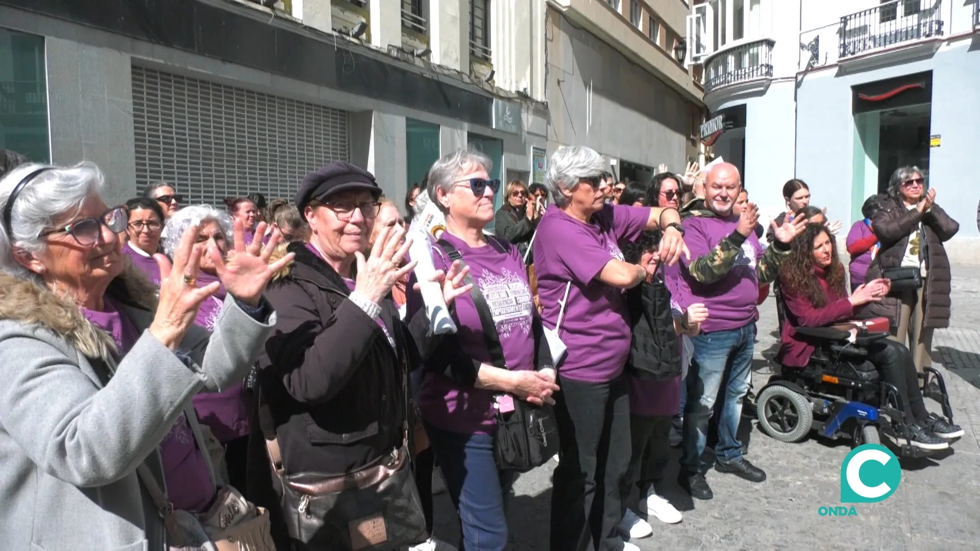 Imagen de la concentración en la Plaza del Palillero 