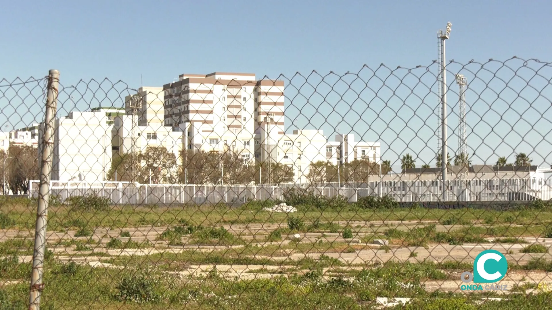Solar del nuevo hospital de Cádiz.