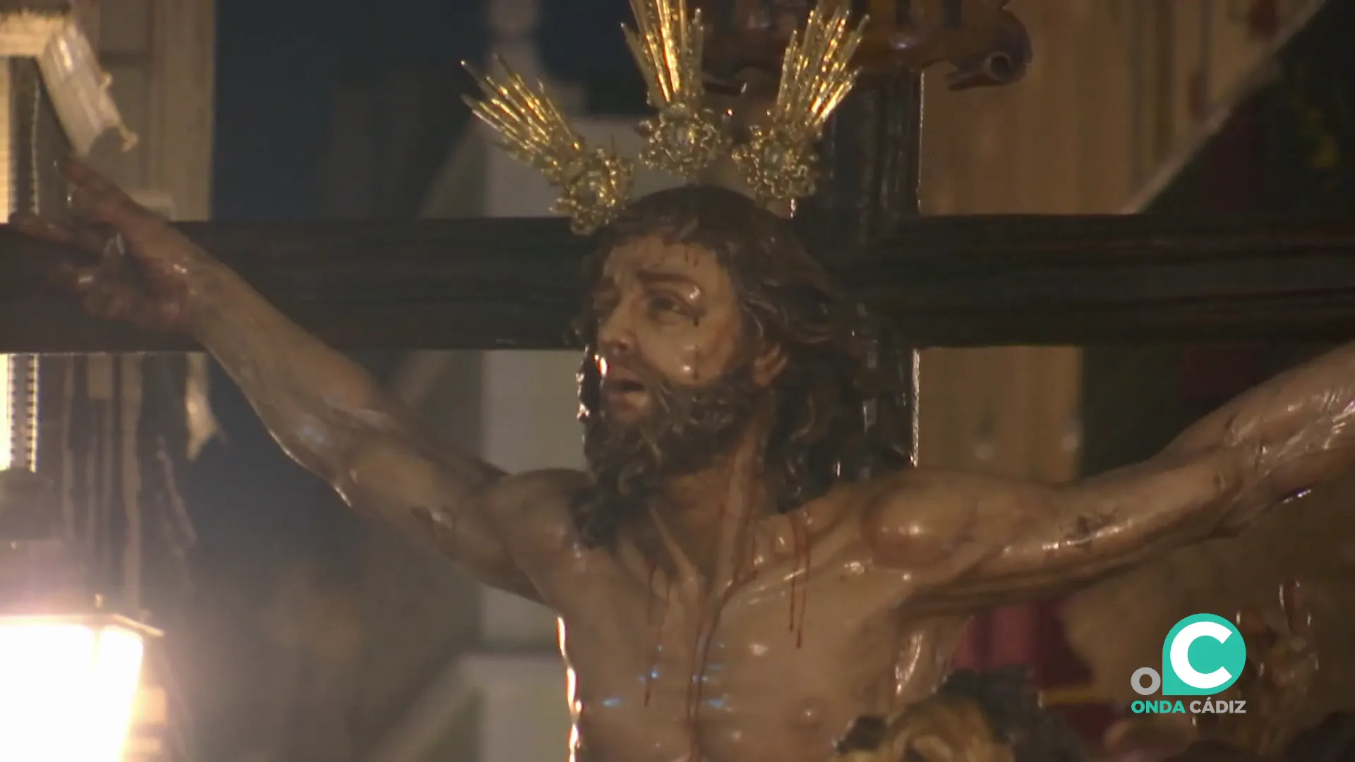 Detalle del Cristo de la hermandad de la Madrugada