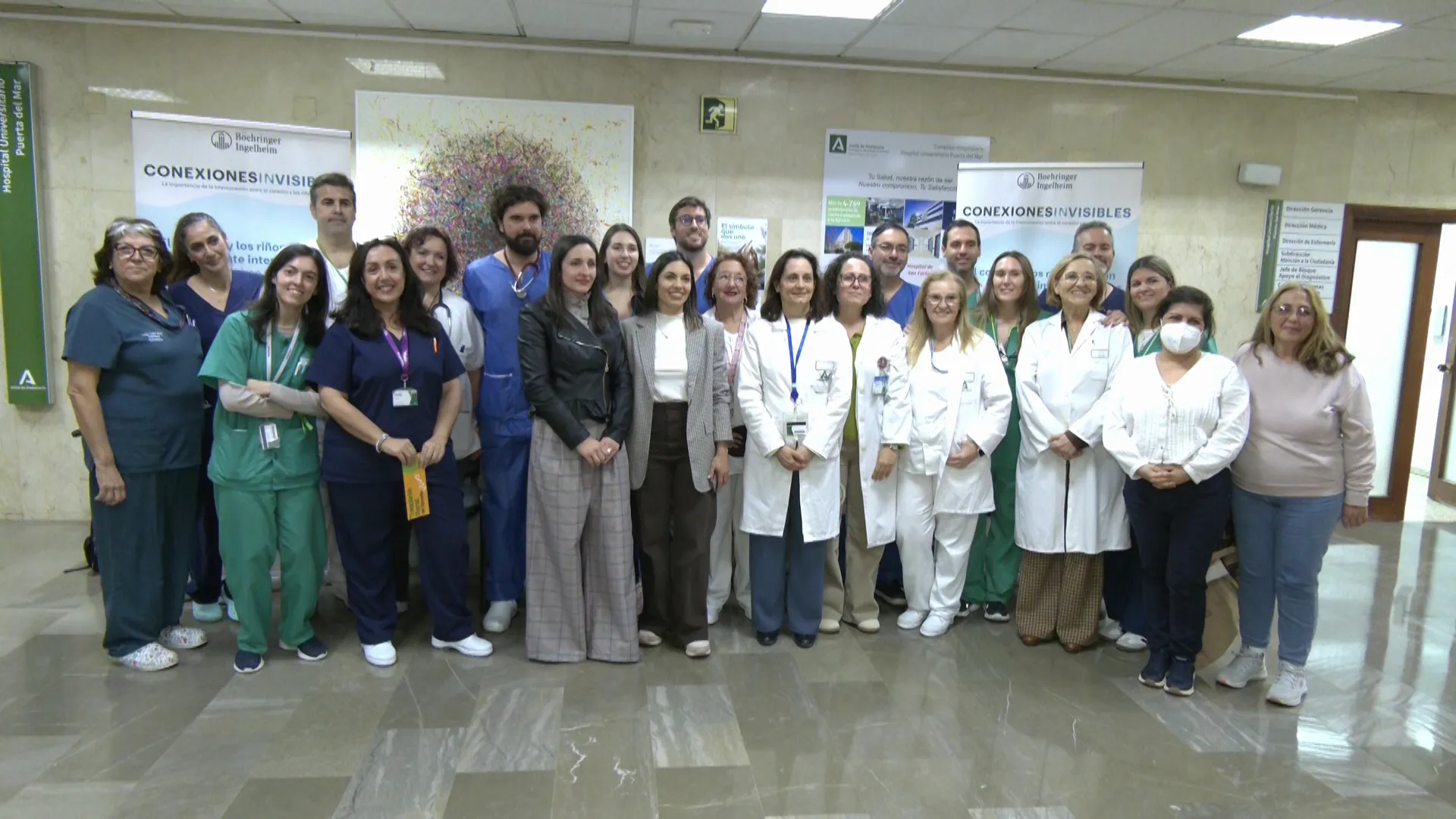 Todos los participantes y voluntarios para la cita en el centro hospitalario