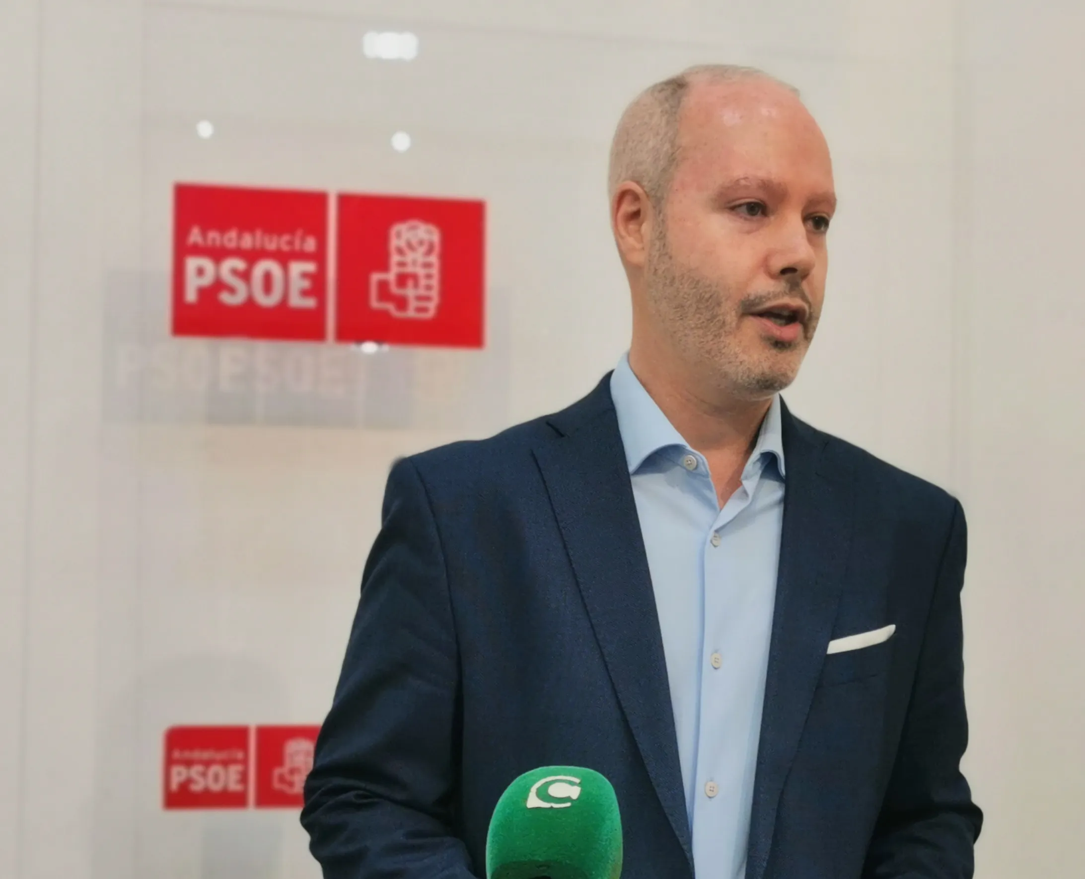 El secretario de la formación socialista en Cádiz durante una rueda de prensa en una imagen de archivo
