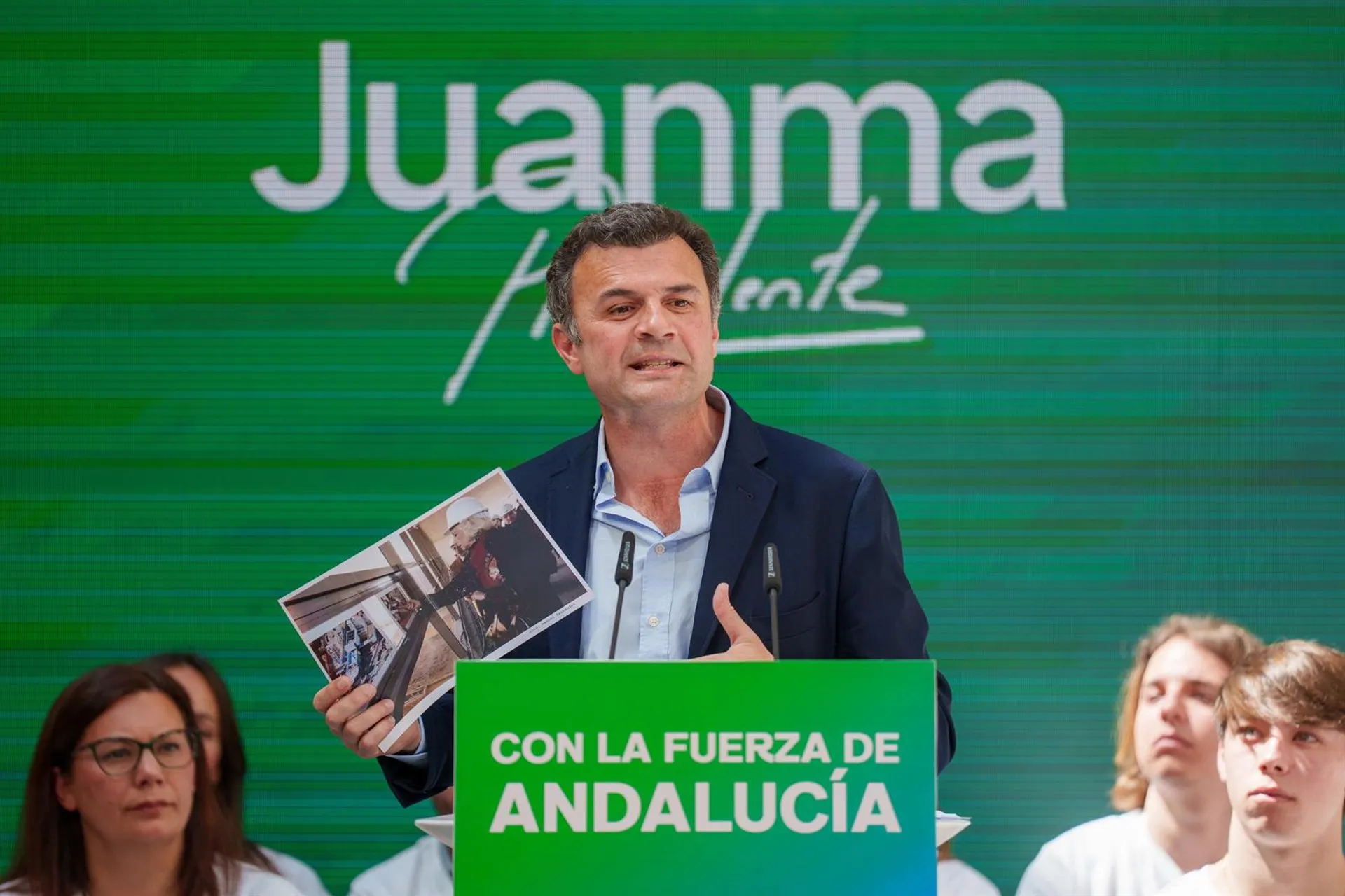Bruno García durante un acto de campaña