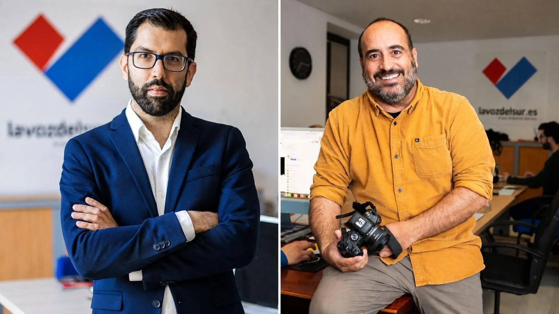 Los distinguidos Francisco Romero, y el fotoperiodista, Juan Carlos Toro