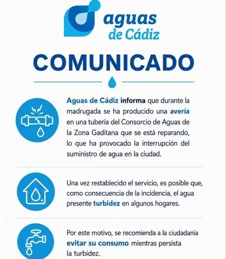 Anuncio de Aguas de Cádiz