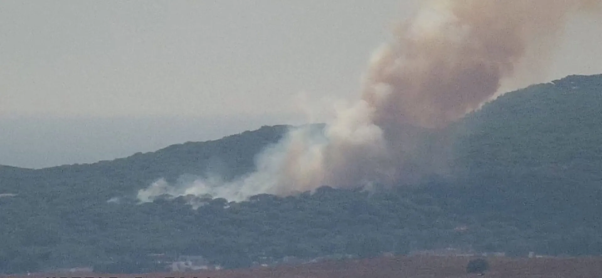 Imagen aérea de la zona del siniestro