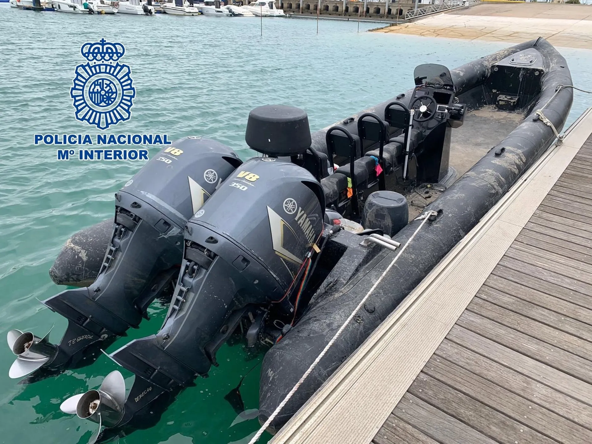 Narcolancha intervenida en el río Guadalquivir en una imagen de archivo