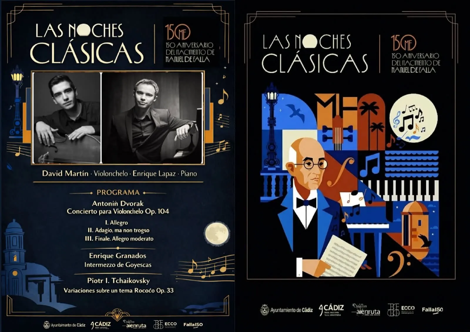 David Martin y Enrique Lapaz, en el ciclo Las Noches Clásicas.