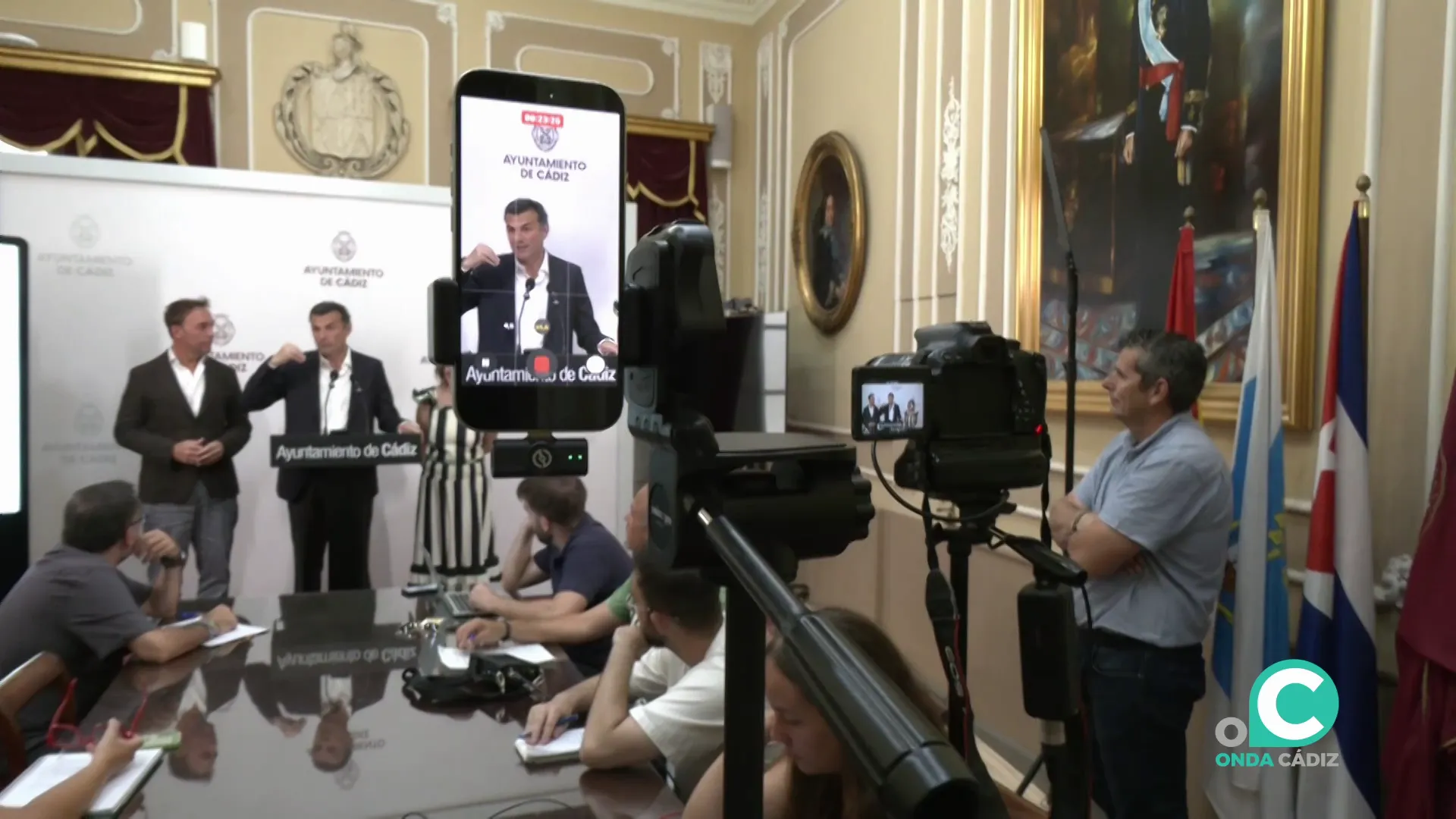 El regidor gaditano durante su intervención este viernes en el Ayuntamiento