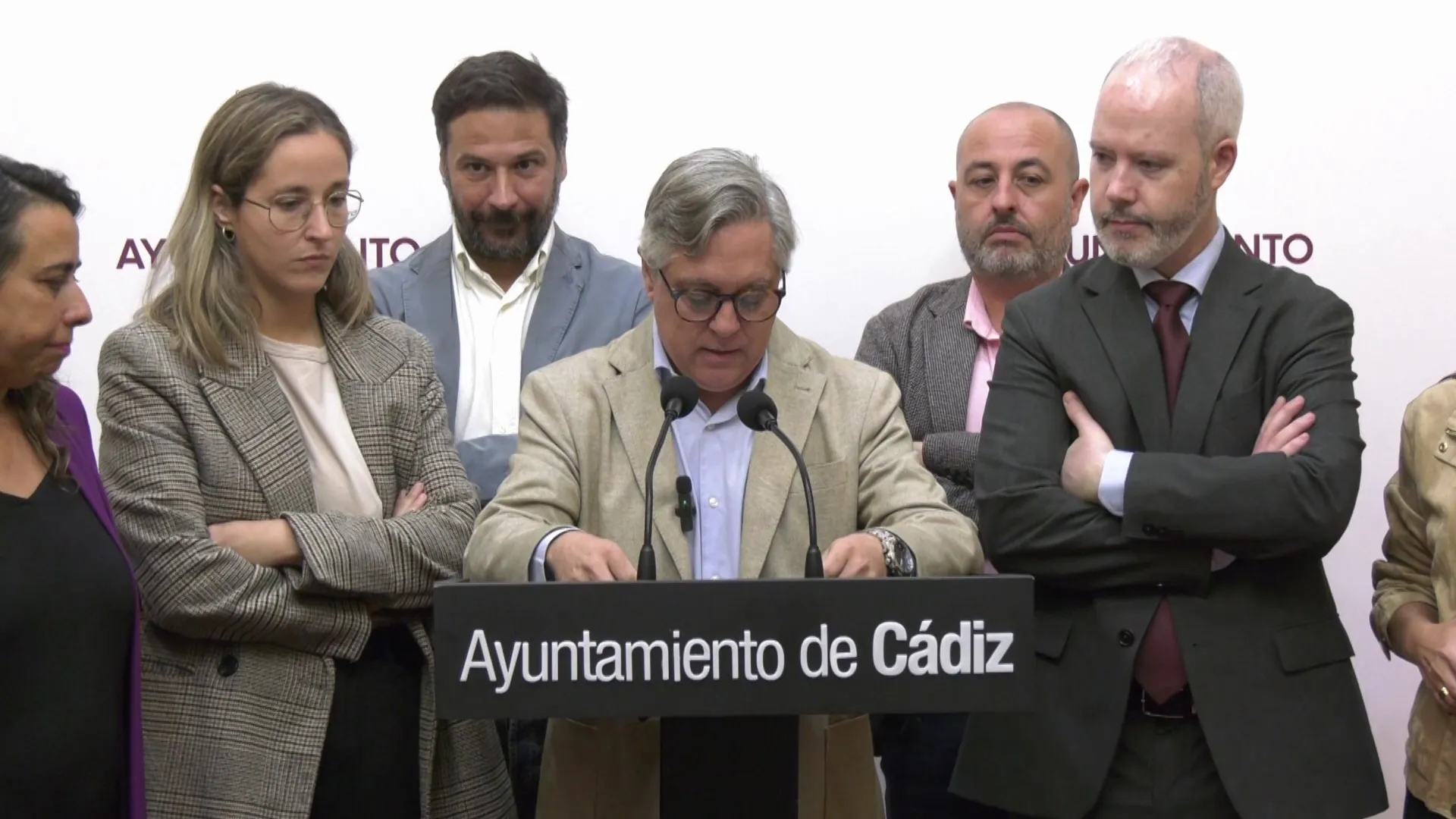 Rueda de prensa de concejales socialistas del Ayuntamiento de Cádiz en una imagen de archivo
